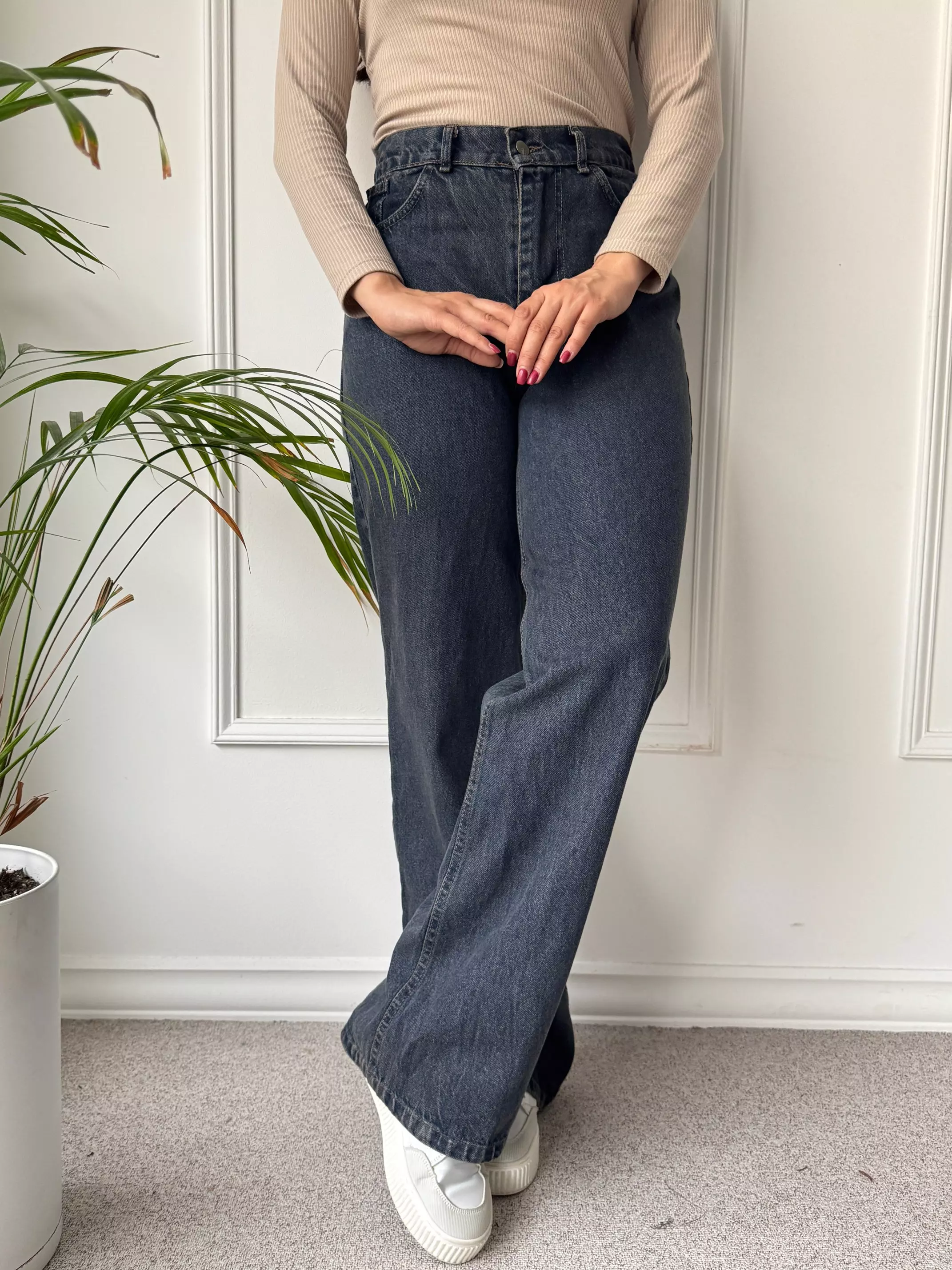 شلوار جین نیم بگ